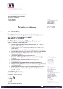 Zertifikat des Kfz-Gutachters für die Qualifikation in der Unfallregulierung und Schadenbewertung.