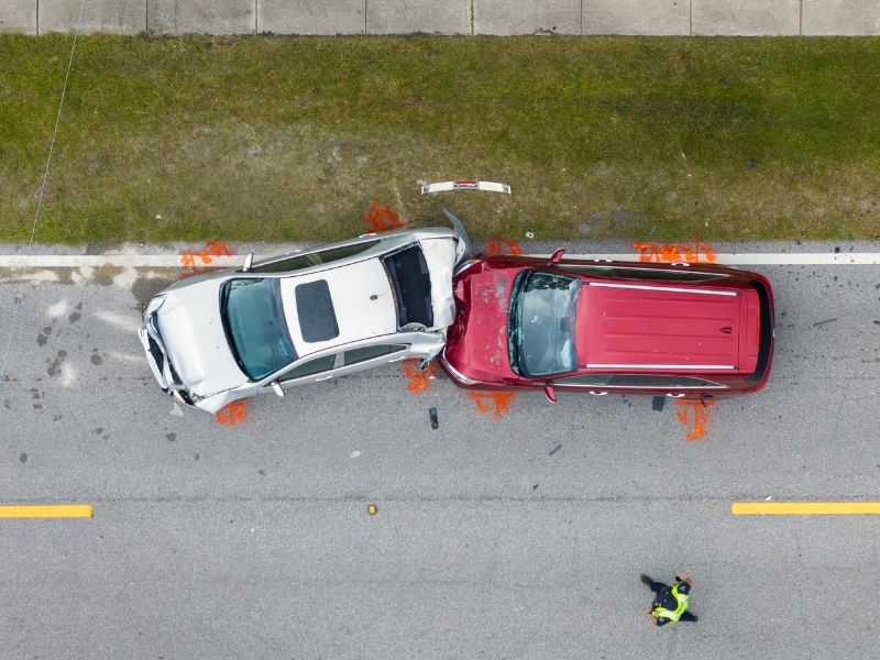Auffahrunfall mit einem Firmenwagen.